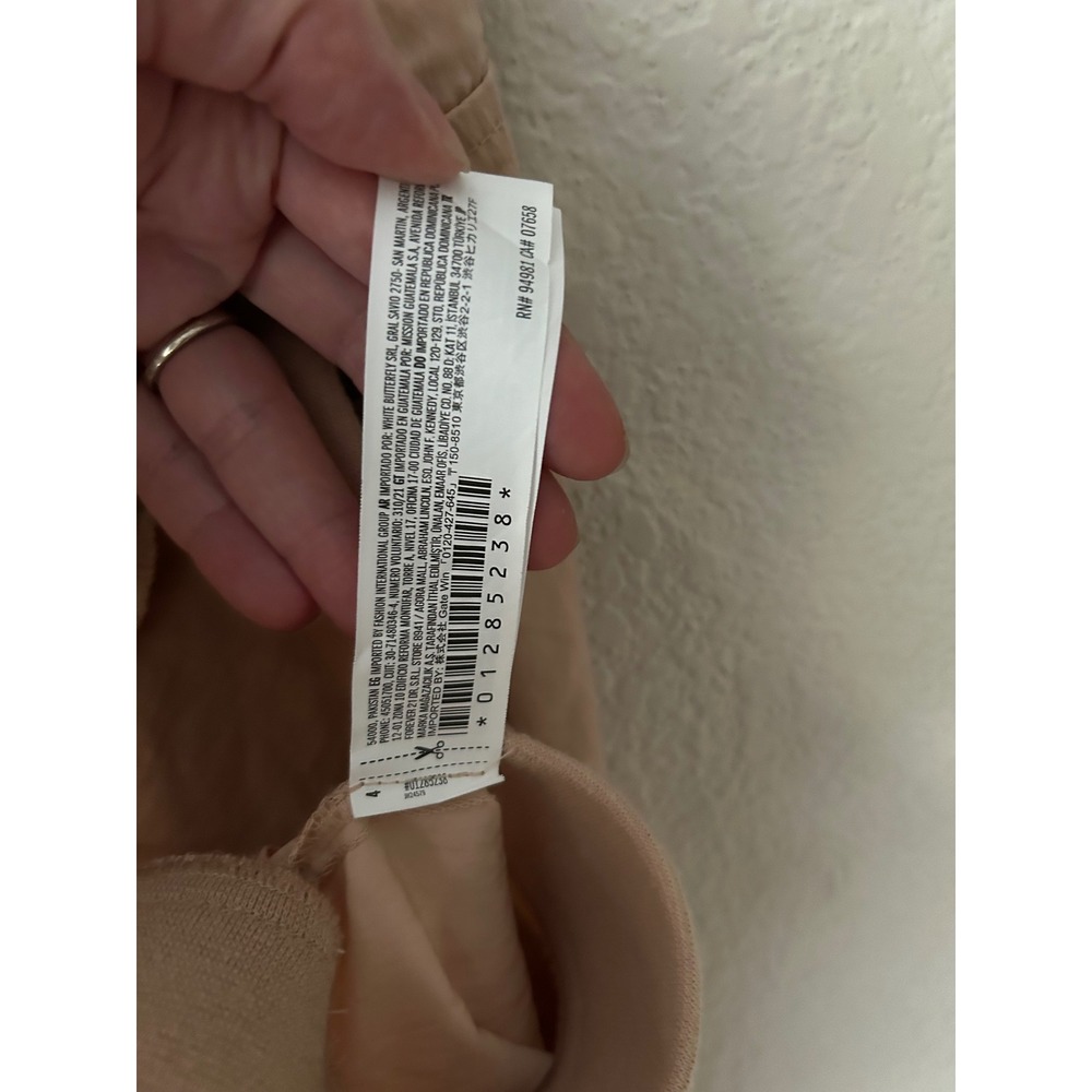 Forever 21 Womens XL Peach Cargo Pants Wide Leg Elastic Waist Utility Trousers - Picture 4 of 4